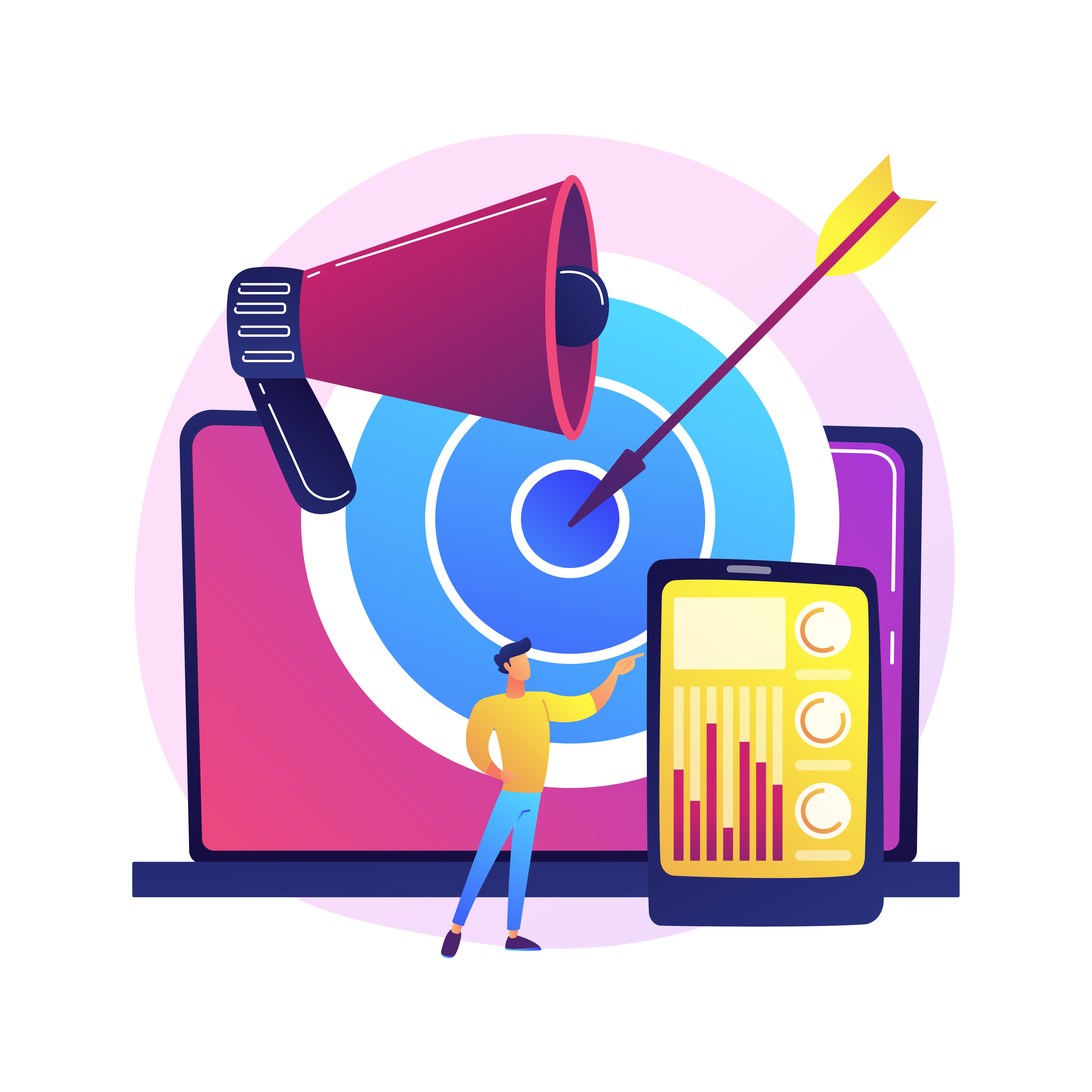 content marketing vector concept metaphor
